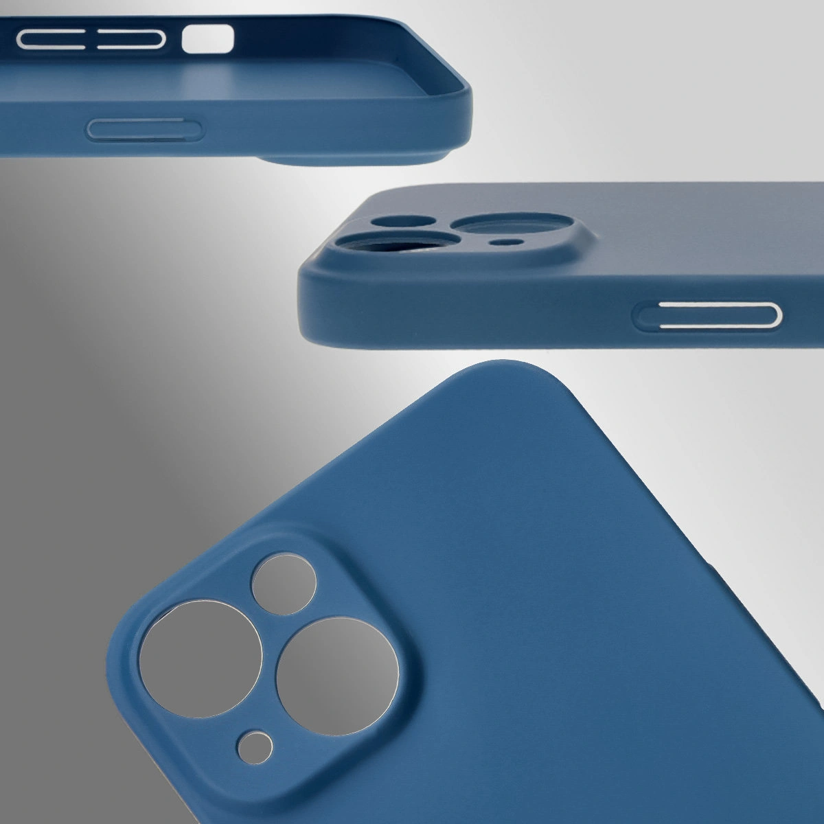 Dedykowane wycięcia i podwyższone krawędzie aparatu i ekranu w etui Bizon Case Łupka do Apple iPhone 14