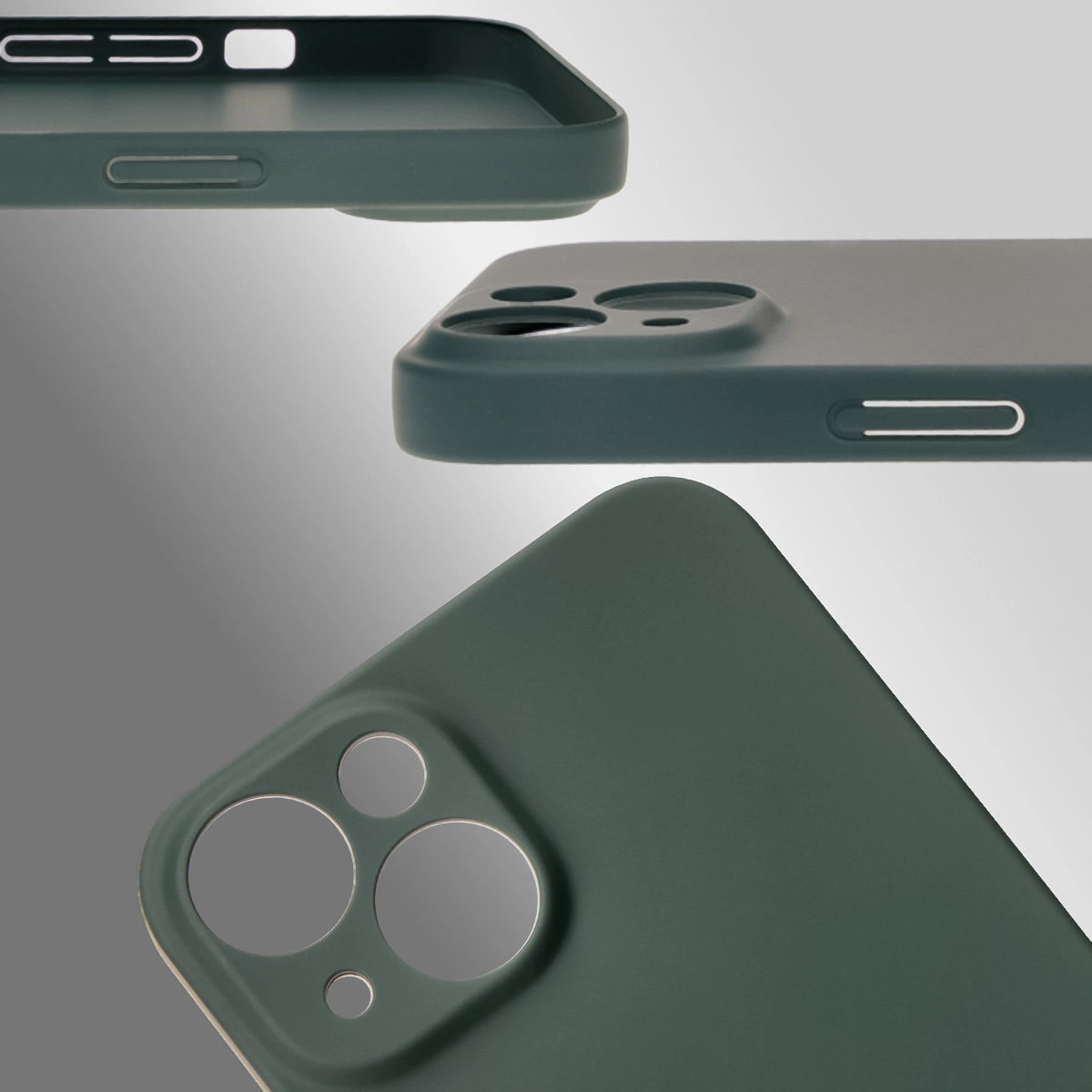 Dedykowane wycięcia i podwyższone krawędzie aparatu i ekranu w etui Bizon Case Łupka do Apple iPhone 14