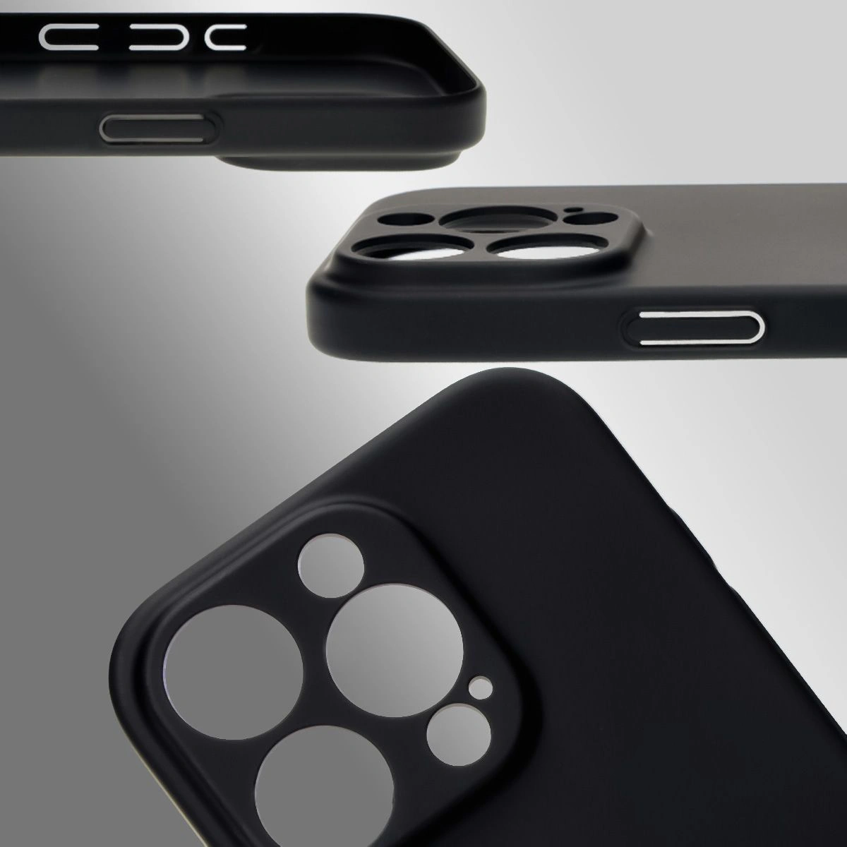 Dedykowane wycięcia i podwyższone krawędzie aparatu i ekranu w etui Bizon Case Łupka do Apple iPhone 16 Pro