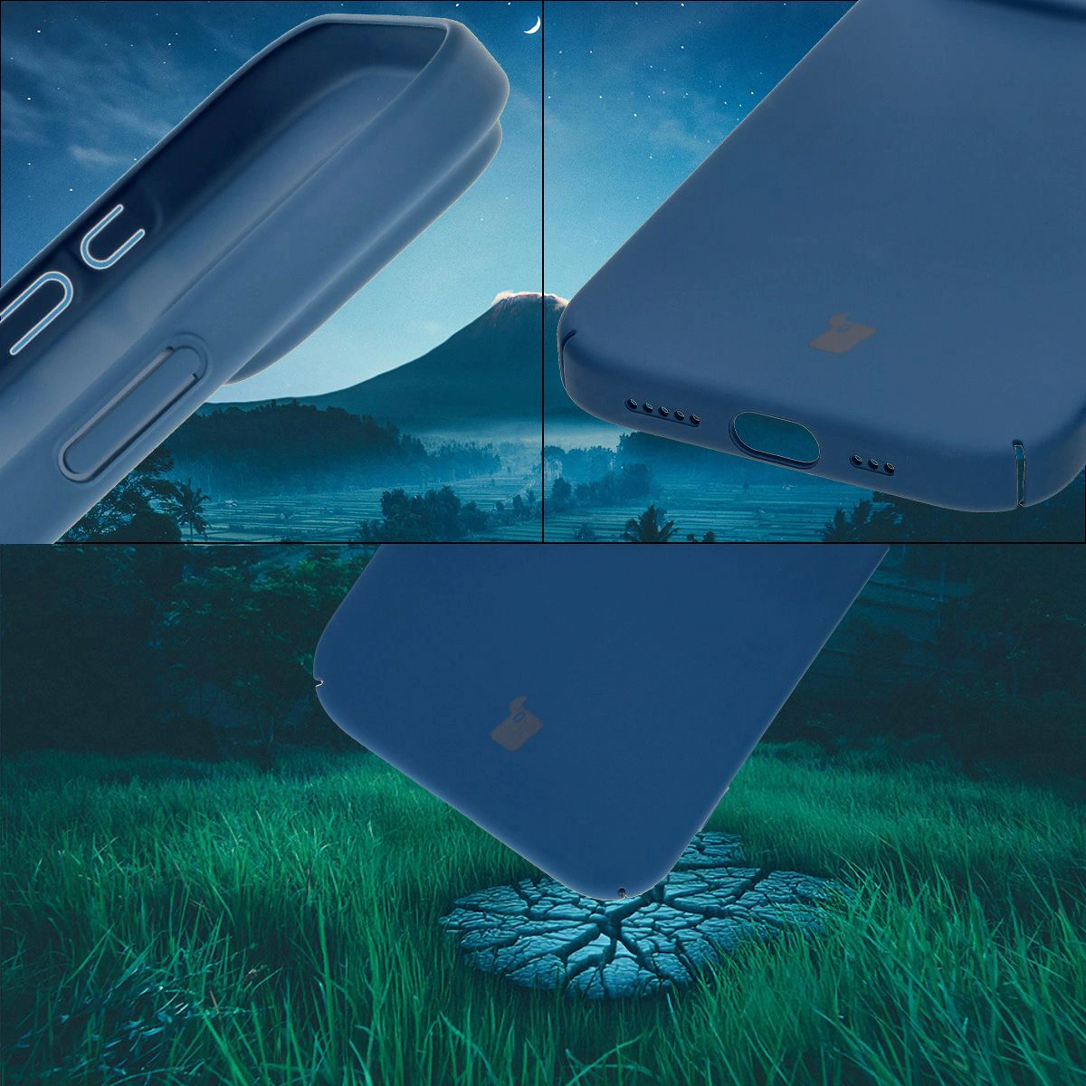 Zintegrowane osłony na przyciski, wycięcia i twardy materiał etui Bizon Case Łupka do Apple iPhone 16 Pro