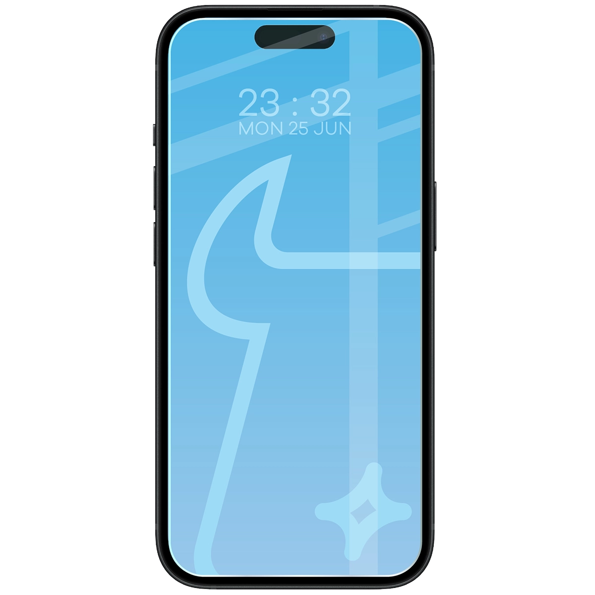 Telefon z nałożonym szkłem Bizon Glass Clear Duo do Apple iPhone 15 / Apple iPhone 15 Pro / Apple iPhone 16