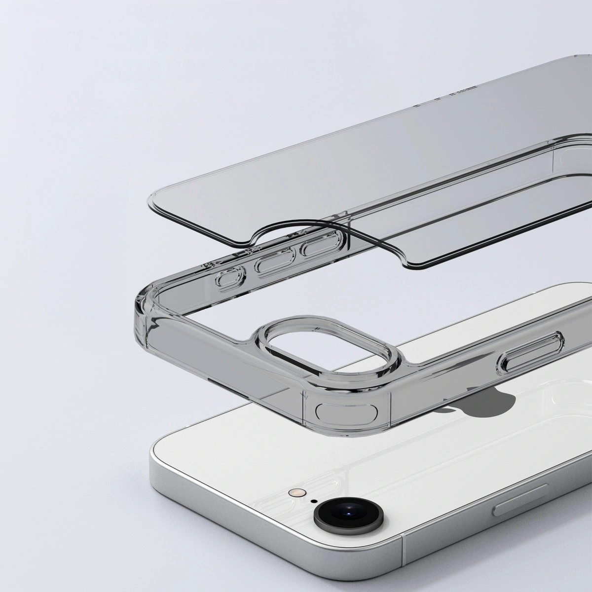 Konstrukcja etui Bizon Case Halo: zintegrowane osłony i precyzyjne wycięcia do Apple iPhone 16e