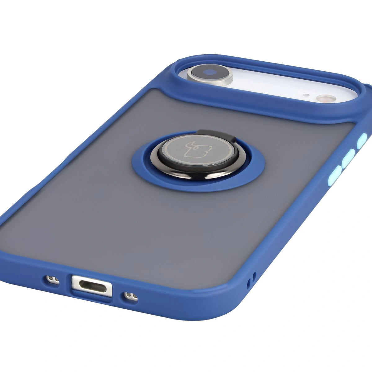 Precyzyjne wycięcia, zintegrowane osłony oraz wycięcie na smyczkę w etui Bizon Case Hybrid Ring do Apple iPhone 17 Air