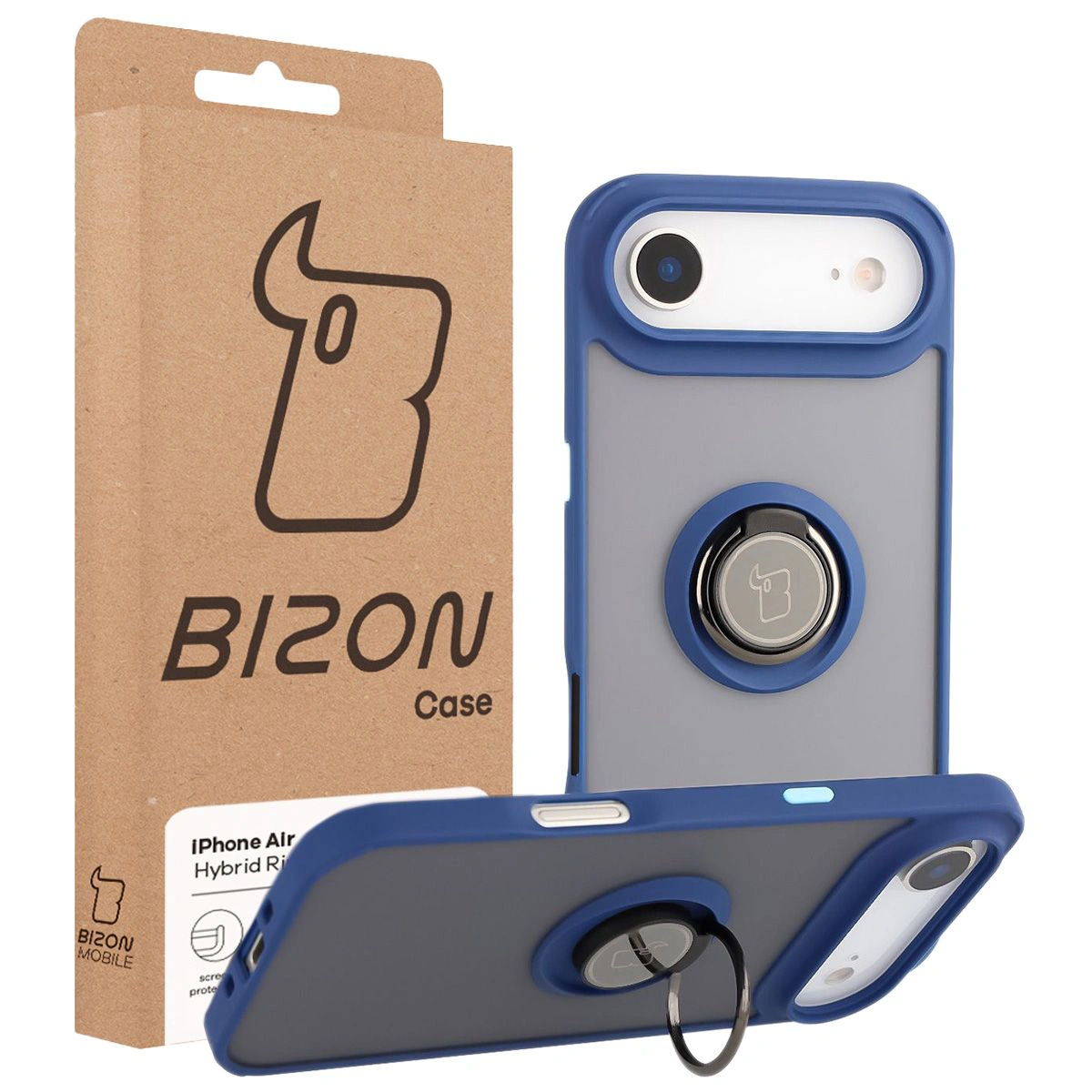 Przód pudełka Bizon Case z dedykowaną etykietą do Apple iPhone 17 Air