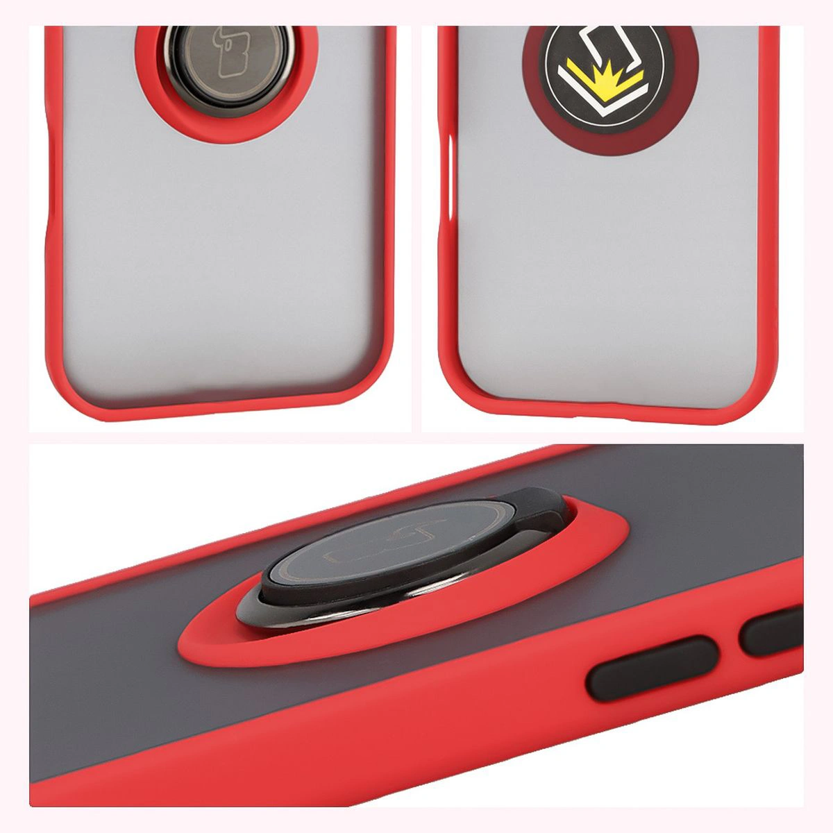 Właściwości Bizon Case Hybrid Ring do Apple iPhone 17 Air: antypoślizgowa ramka i matowy design
