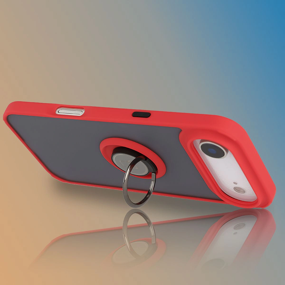 Uchwyt jako podstawka w etui Bizon Hybrid Ring do Apple iPhone 17 Air