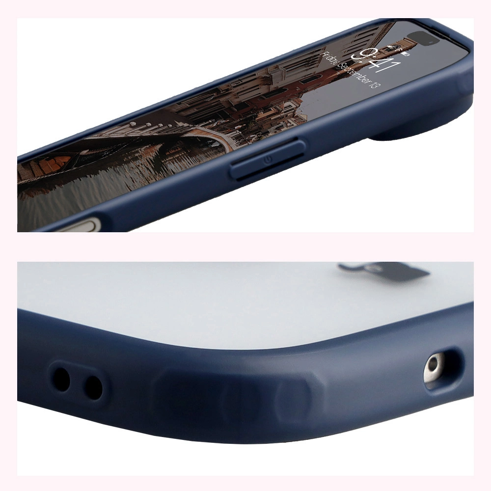 Wzmocnione narożniki i podwyższone ranty ekranu w etui Bizon Case MatteO do Apple iPhone 17 Air