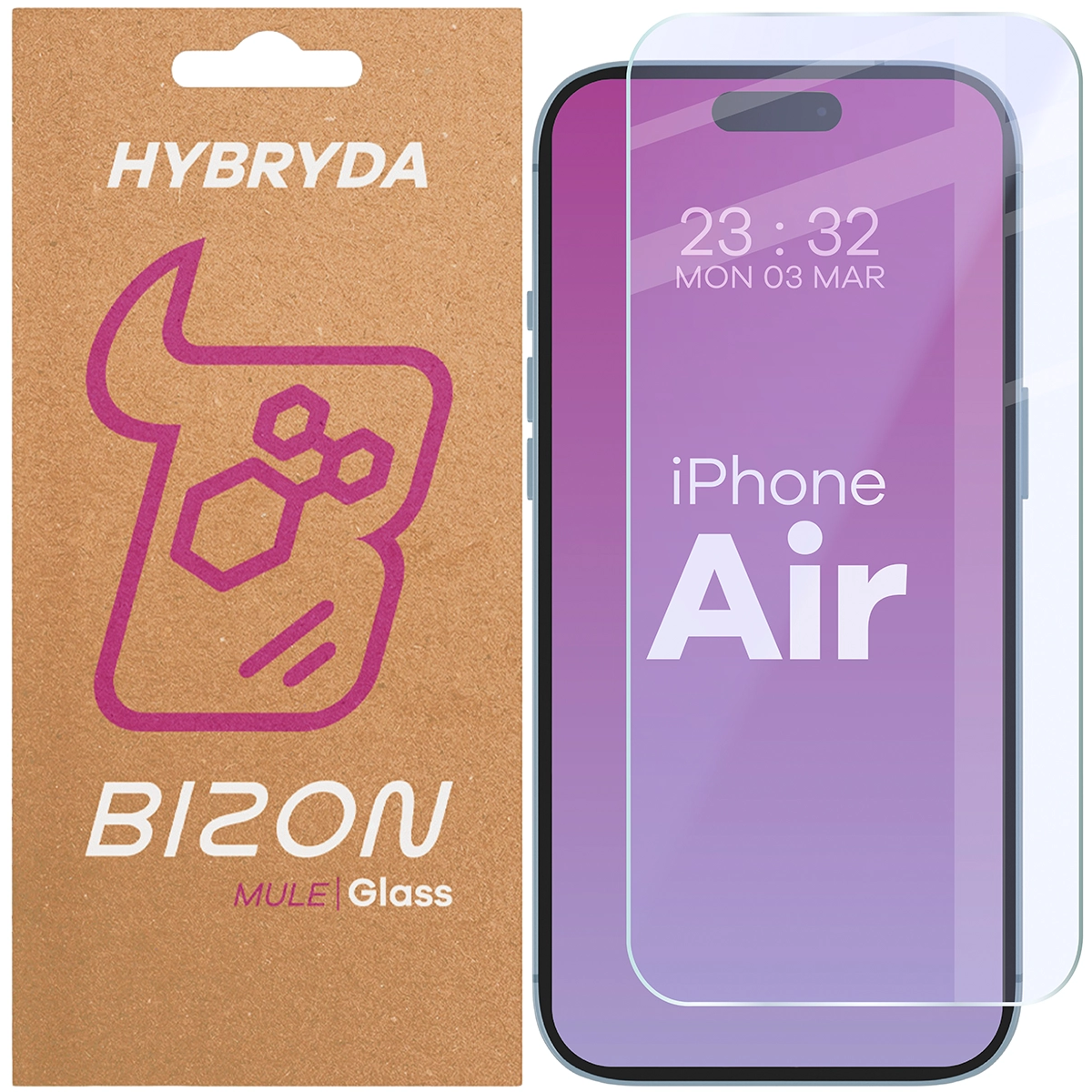 Szkło hybrydowe na ekran Bizon Hybrid Mule do Apple iPhone 17 Air