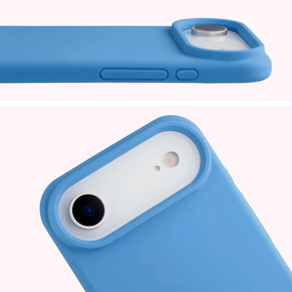 Zbliżenie na wycięcie na obiektywy w etui Bizon Soft Case do Apple iPhone 17 Air