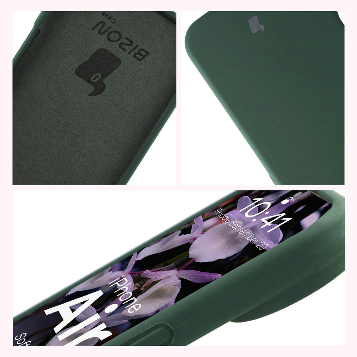 Konstrukcja etui Bizon Soft Case: zintegrowane osłony, podwyższone krawędzie i wyściółka z mikrofibry do Apple iPhone 17 Air