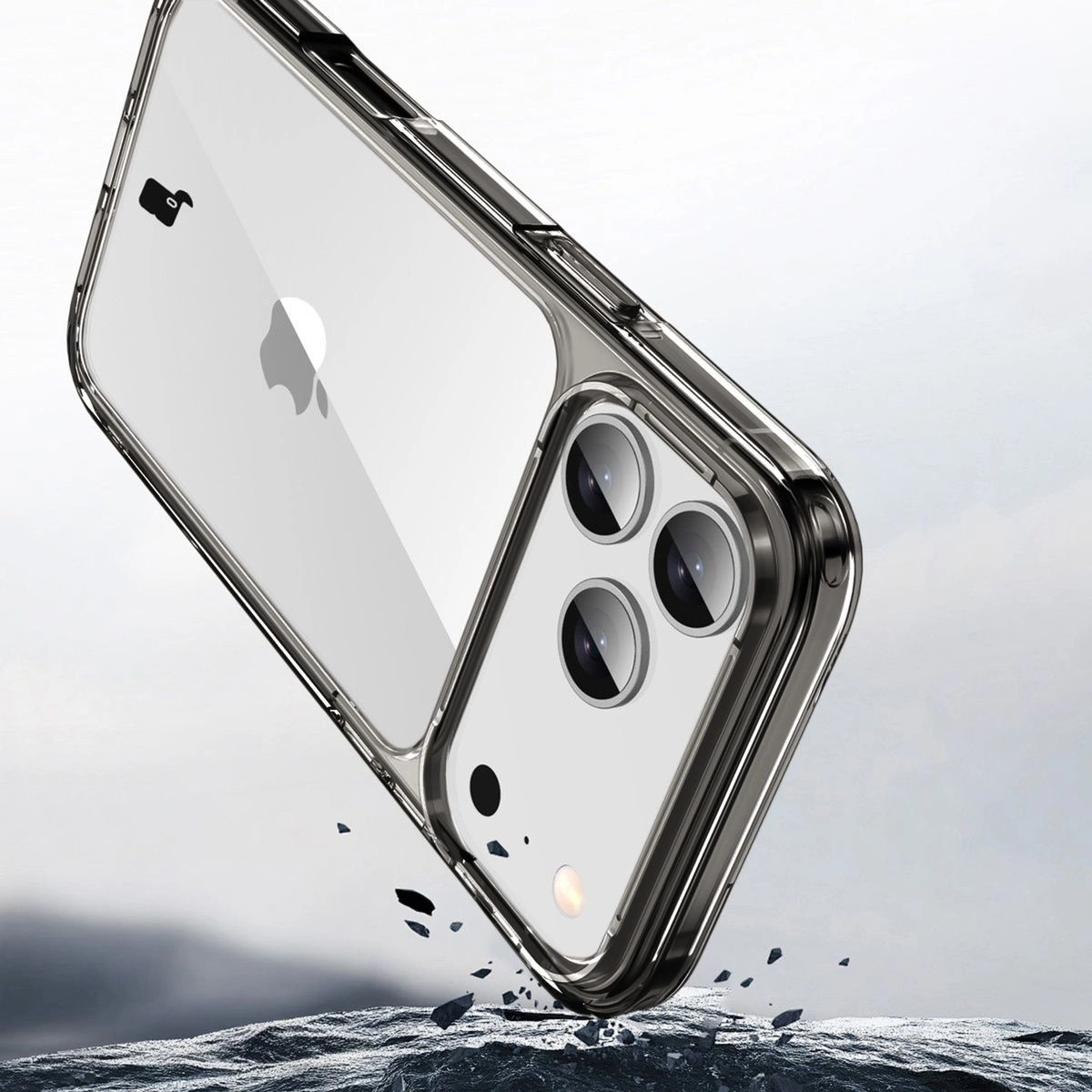 Wycięcie na aparat w etui Bizon Case Halo do Apple iPhone 17 Pro Max