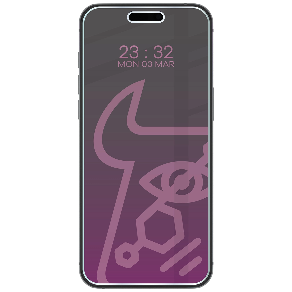 Wizualizacja szkła Hybrid Shadow nałożonego na telefon Apple iPhone 17 Pro Max