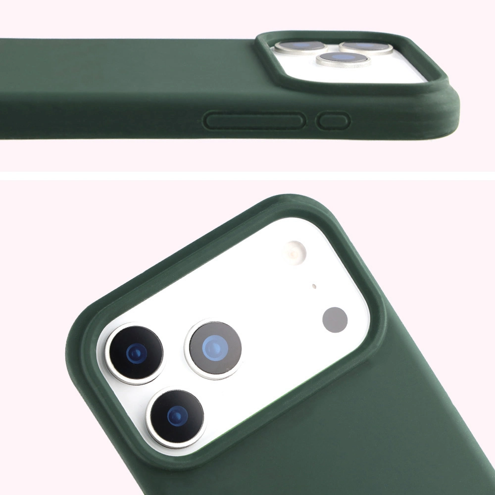 Zbliżenie na wycięcie na obiektywy w etui Bizon Soft Case do Apple iPhone 17 Pro Max
