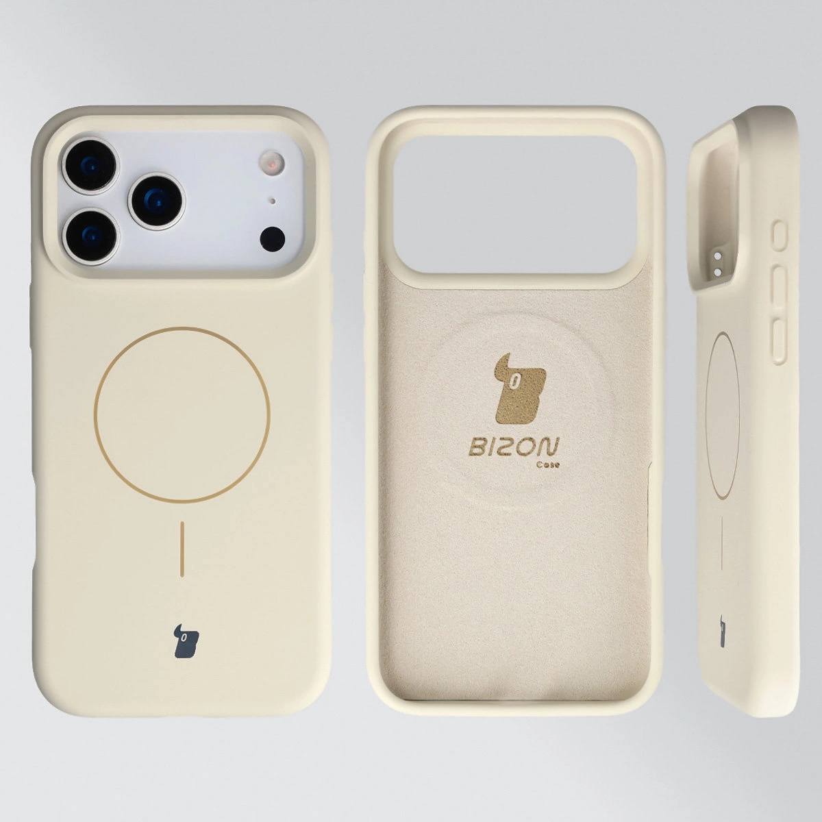 Konstrukcja etui Bizon Soft Case Magnetic: silikon, mikrofibra i zintegrowane osłony do Apple iPhone 17 Pro Max