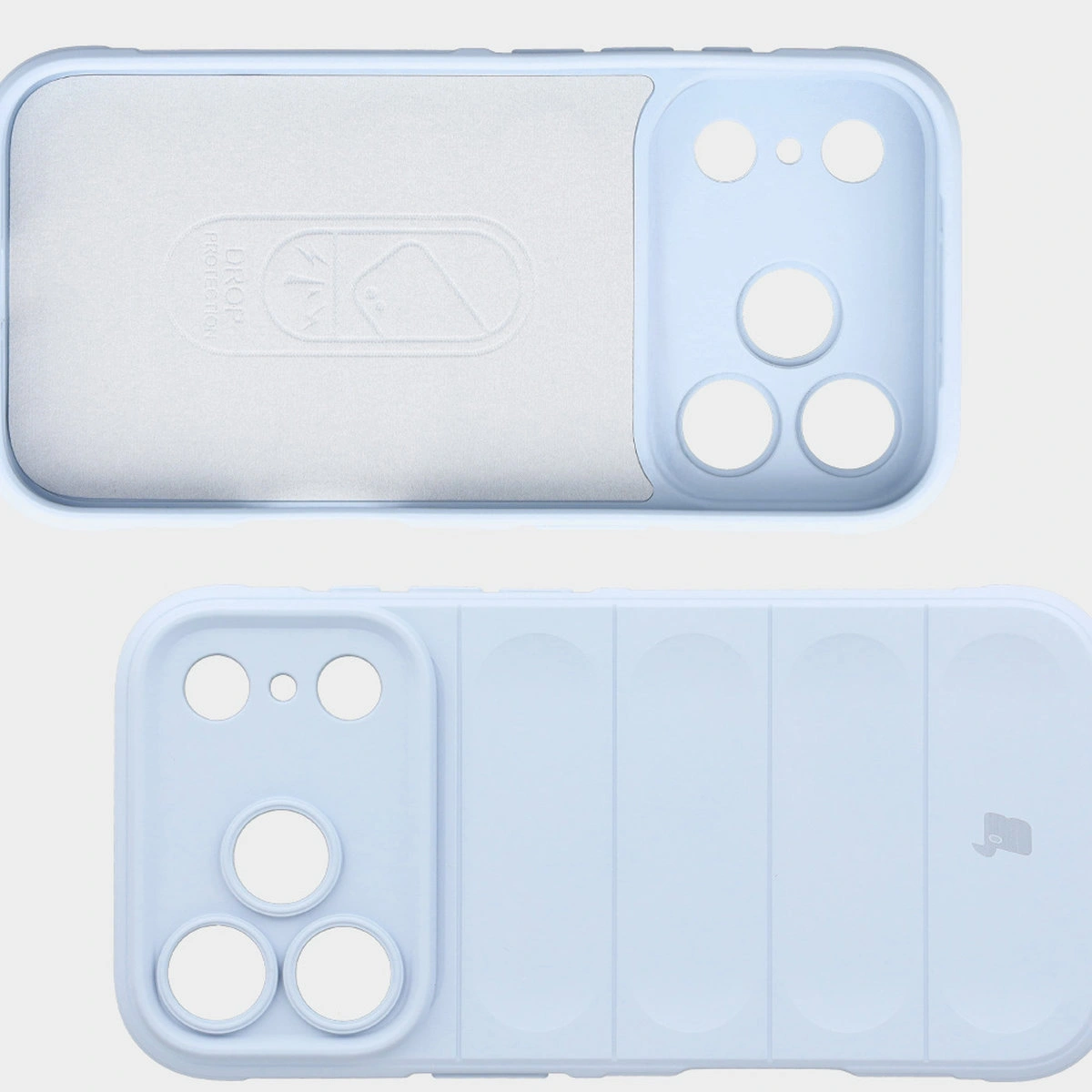 Wyściółka z mikrofibry, wyżłobienia na pleckach i wzmocnione narożniki w etui Bizon Case Tur do Apple iPhone 17 Pro