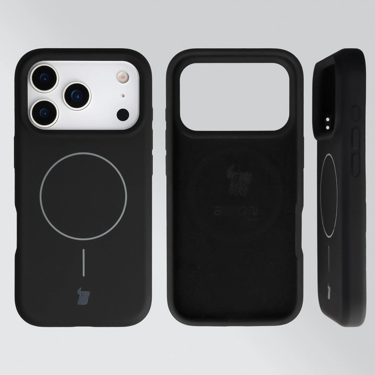 Konstrukcja etui Bizon Soft Case Magnetic: silikon, mikrofibra i zintegrowane osłony do Apple iPhone 17 Pro