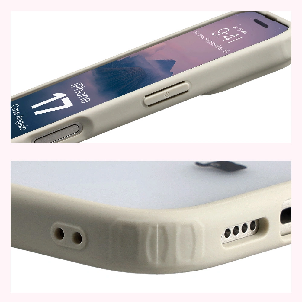 Wzmocnione narożniki i podwyższone ranty ekranu w etui Bizon Case Angelo do Apple iPhone 17