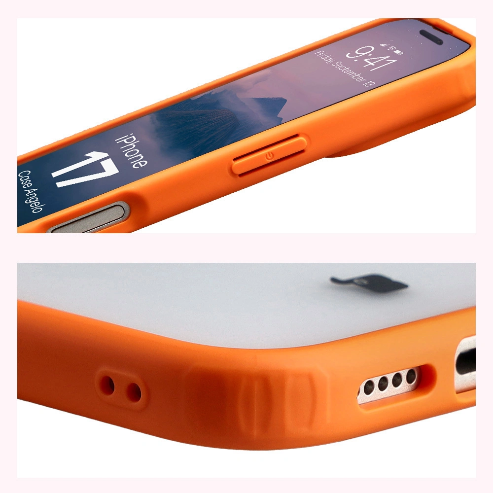 Wzmocnione narożniki i podwyższone ranty ekranu w etui Bizon Case Angelo do Apple iPhone 17