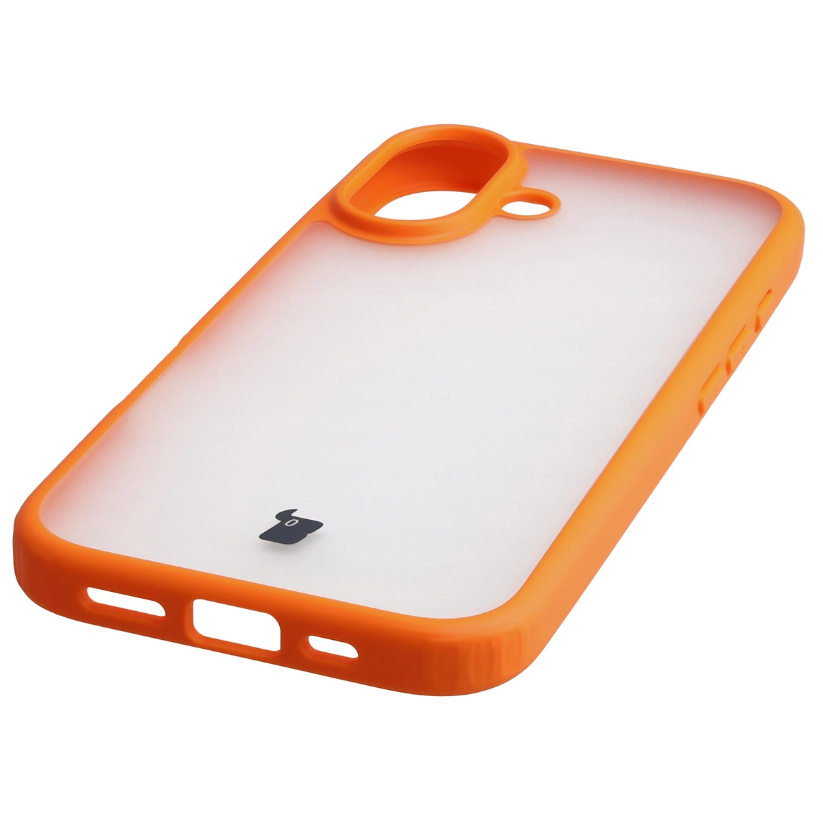 Zintegrowane przyciski, wycięcia i hybrydowy materiał w etui Bizon Case Angelo do Apple iPhone 17