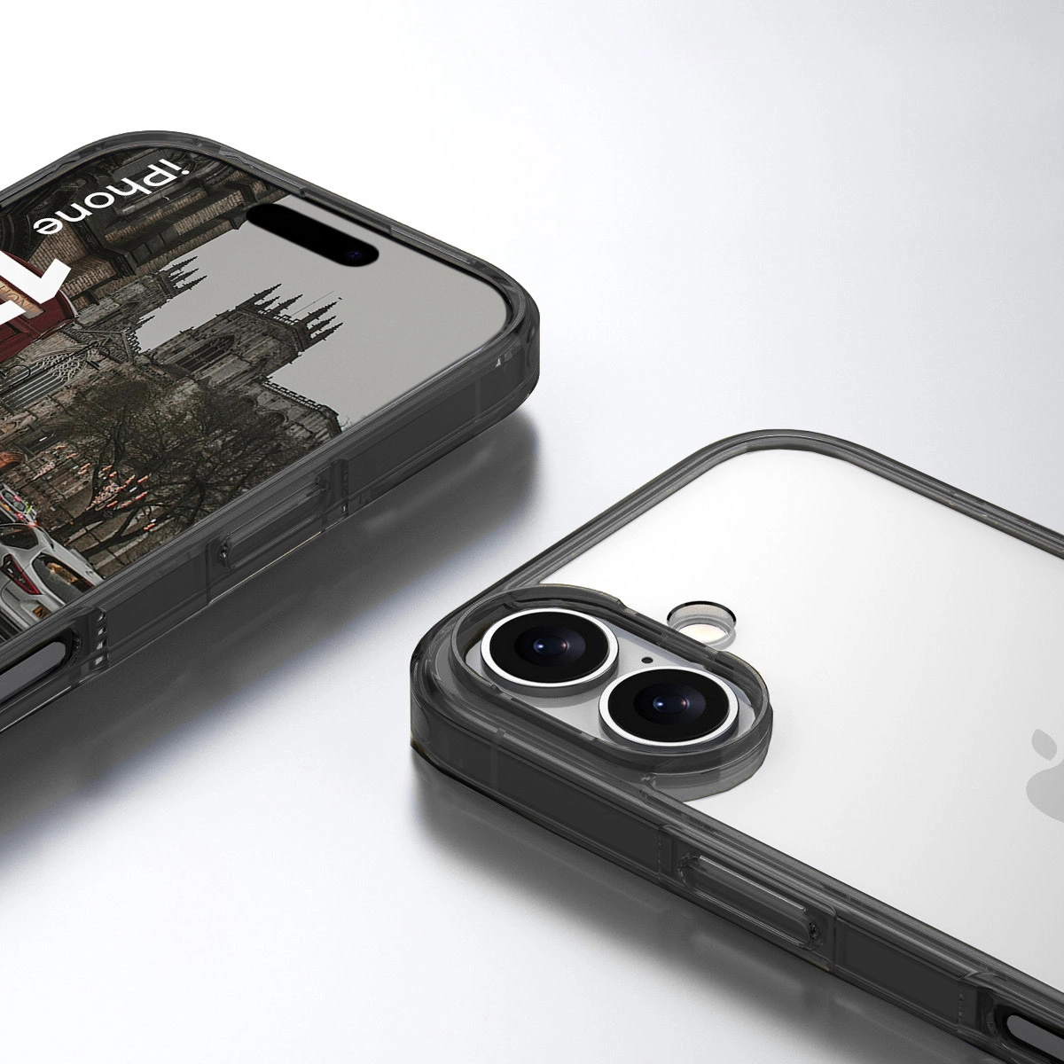 Wzmocnione narożniki i podwyższone ranty ekranu w etui Bizon Case Halo do Apple iPhone 17