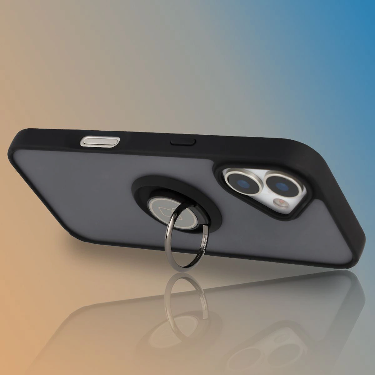 Uchwyt jako podstawka w etui Bizon Hybrid Ring do Apple iPhone 17