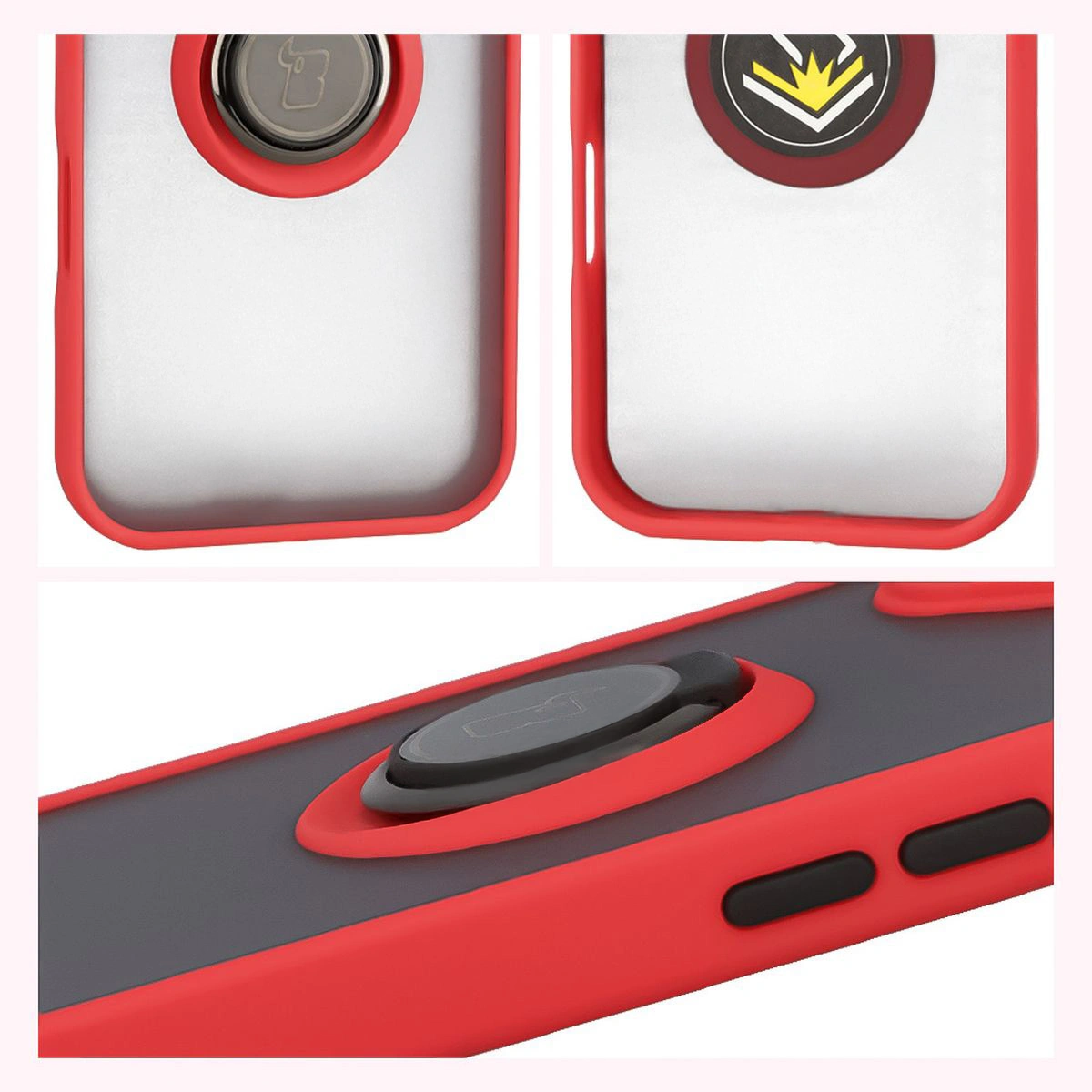 Właściwości Bizon Case Hybrid Ring do Apple iPhone 17: antypoślizgowa ramka i matowy design