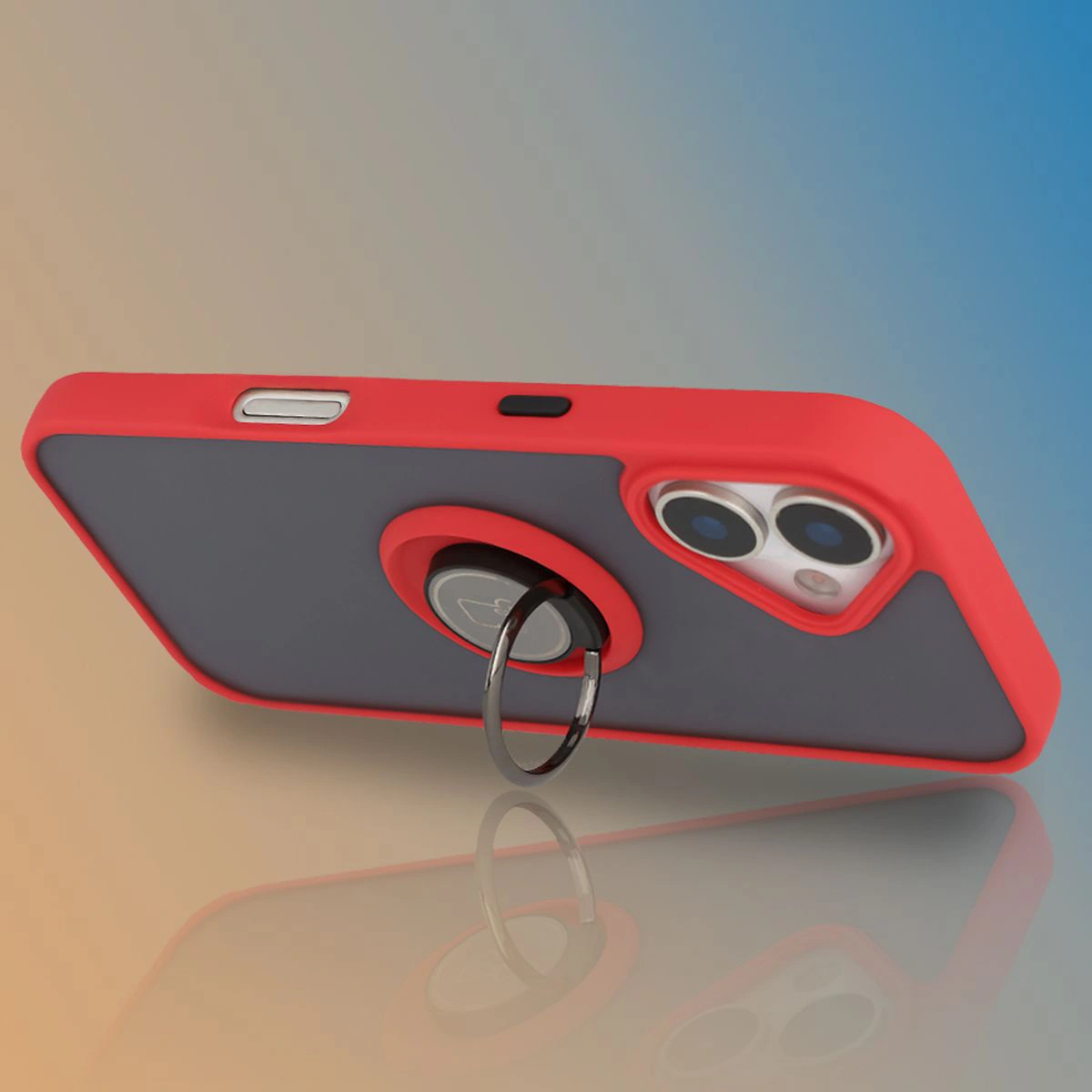 Uchwyt jako podstawka w etui Bizon Hybrid Ring do Apple iPhone 17