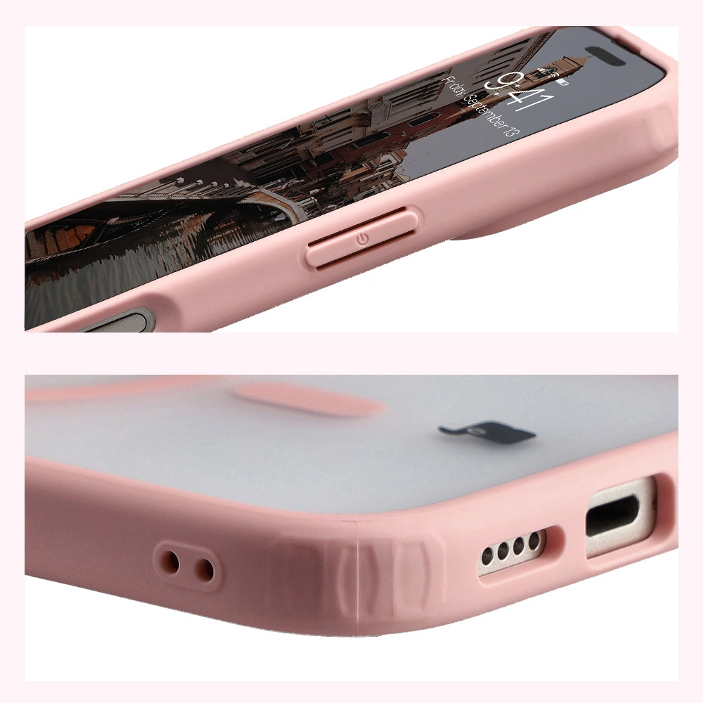 Wzmocnione narożniki i podwyższone ranty ekranu w etui Bizon Case MatteO do Apple iPhone 17