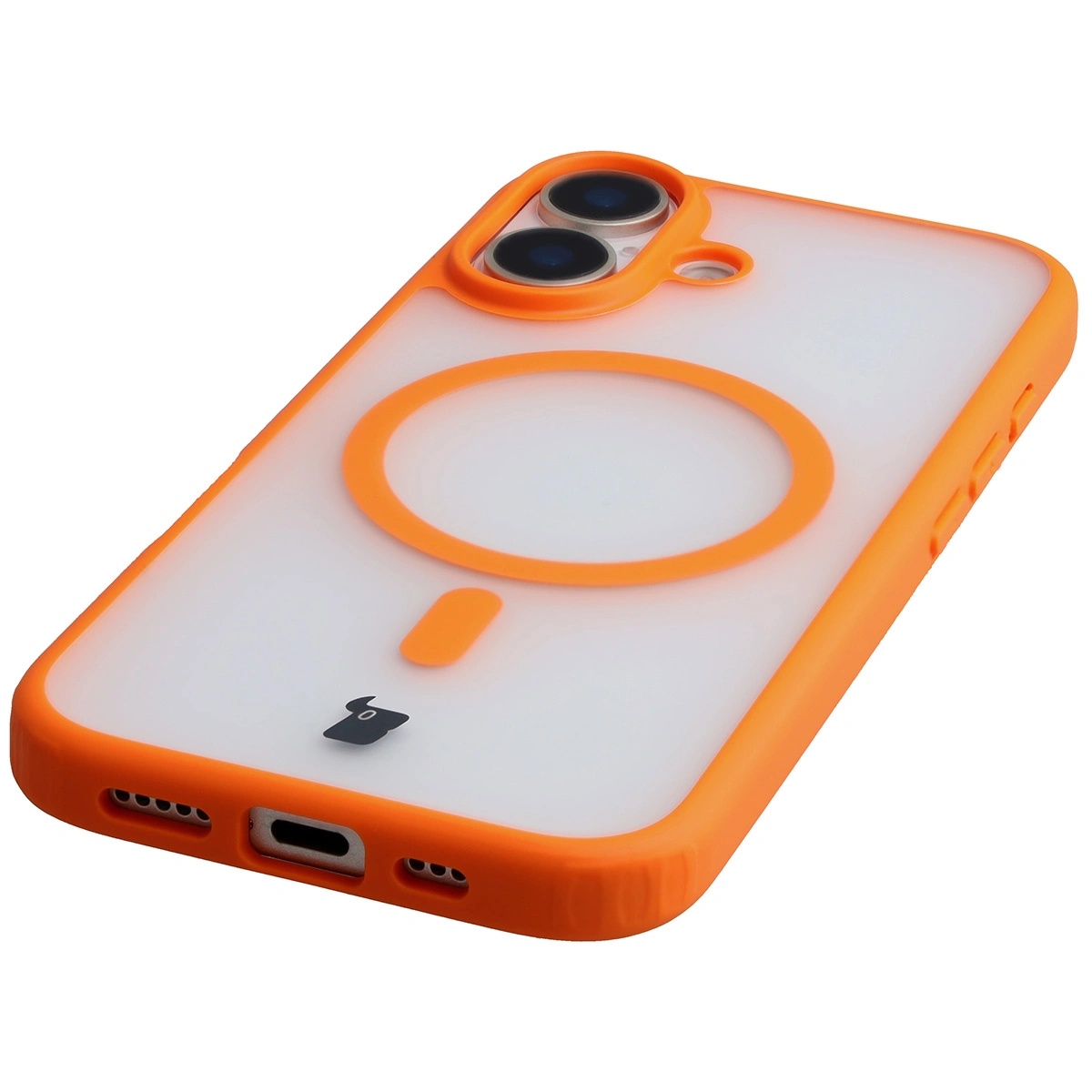 Zintegrowane przyciski, wycięcia i hybrydowy materiał w etui Bizon Case MatteO do Apple iPhone 17