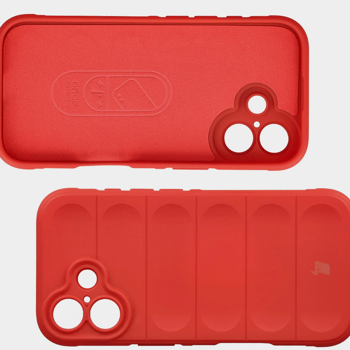 Wyściółka z mikrofibry, wyżłobienia na pleckach i wzmocnione narożniki w etui Bizon Case Tur do Apple iPhone 17