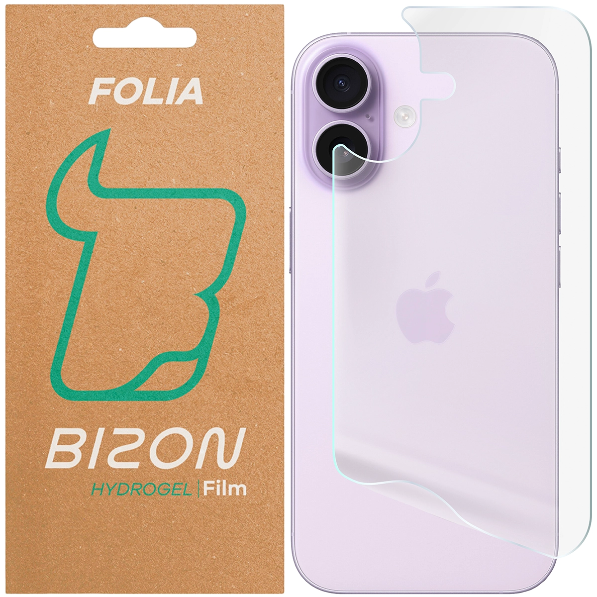 Pudełko i folia hydrożelowa na tył Bizon Film Hydrogel Back do Apple iPhone 17