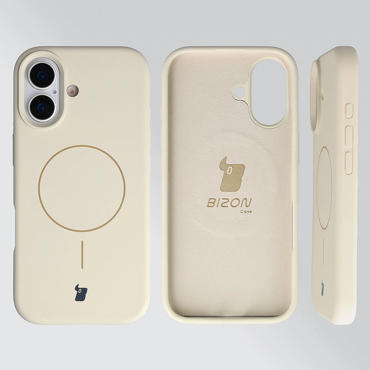Konstrukcja etui Bizon Soft Case Magnetic: silikon, mikrofibra i zintegrowane osłony do Apple iPhone 17