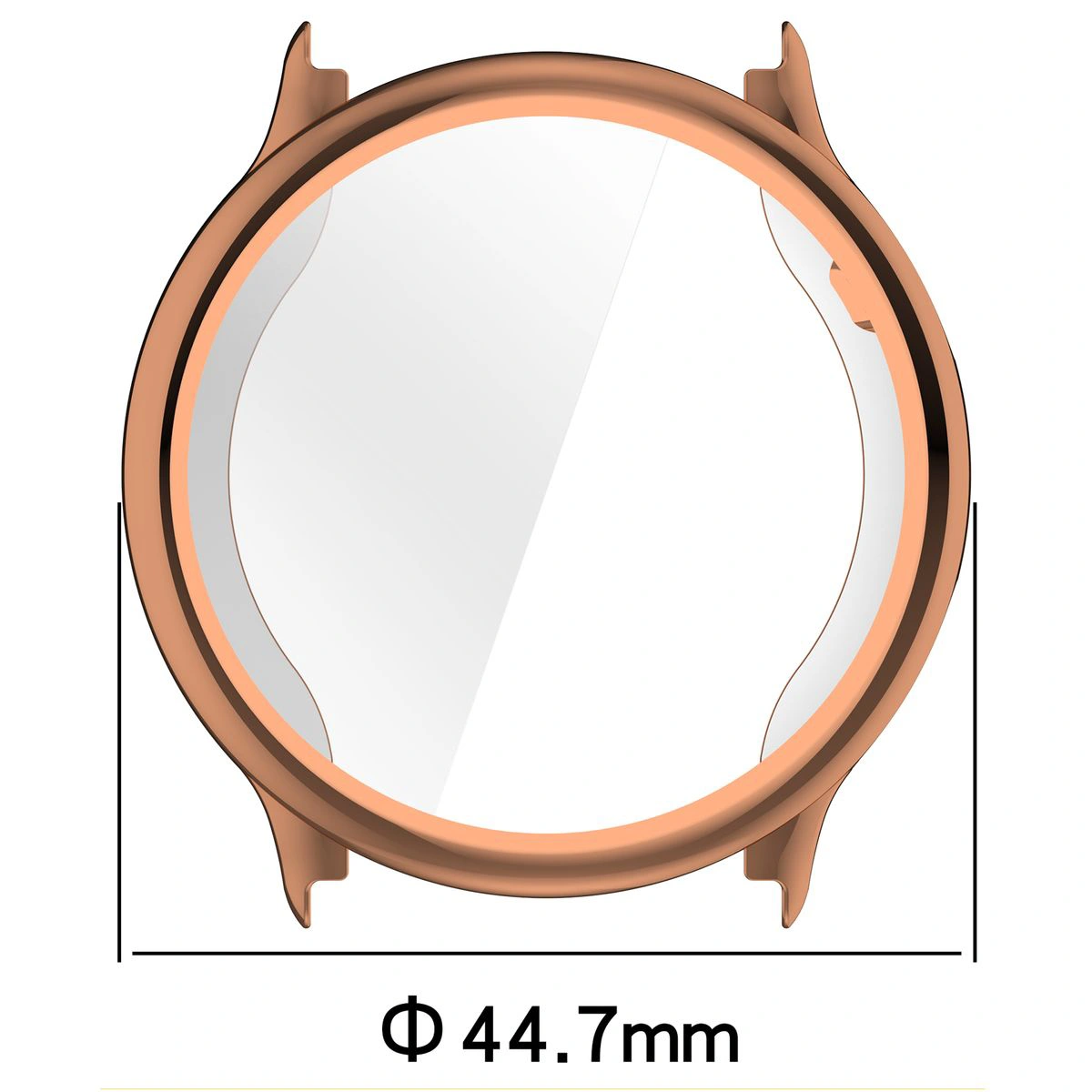 Wymiary obudowy Bizon Case Watch Felipe dla Garmin Vivoactive 6