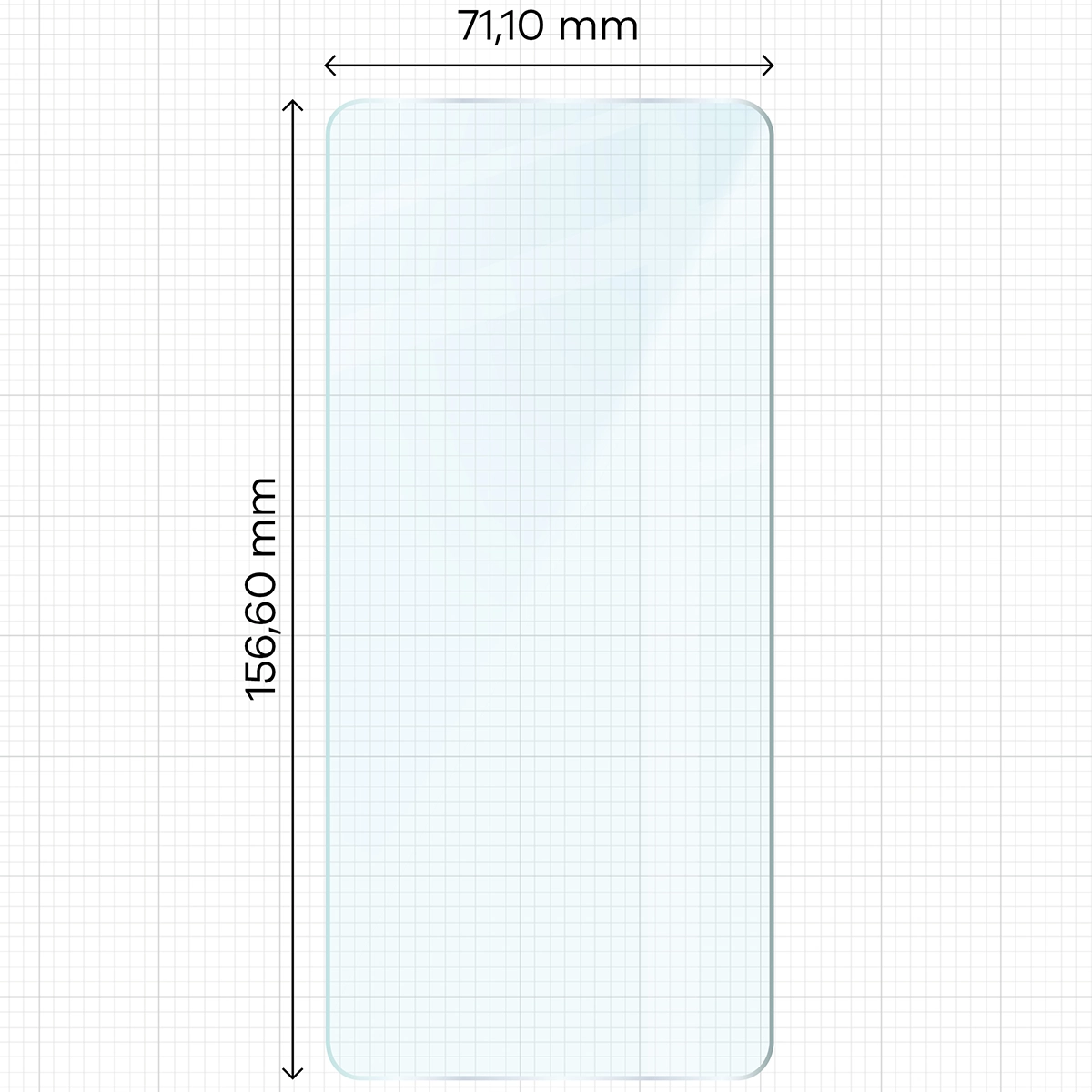 Miarka z wymiarami szkła hartowanego Bizon Glass Clear Duo do Google Pixel 8 Pro