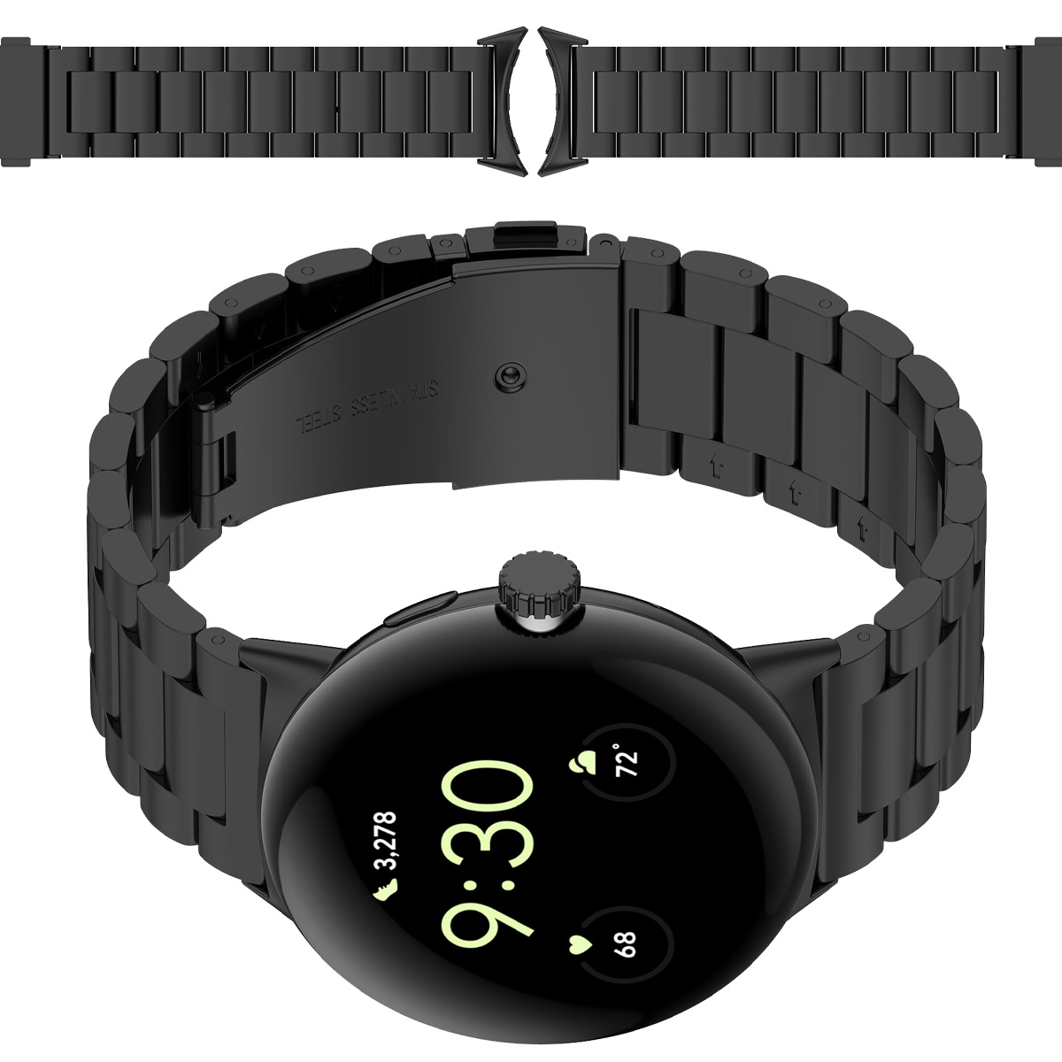 Pasek do zegarka Bizon Strap Watch Aura do Google Pixel Watch 3/4 45 mm