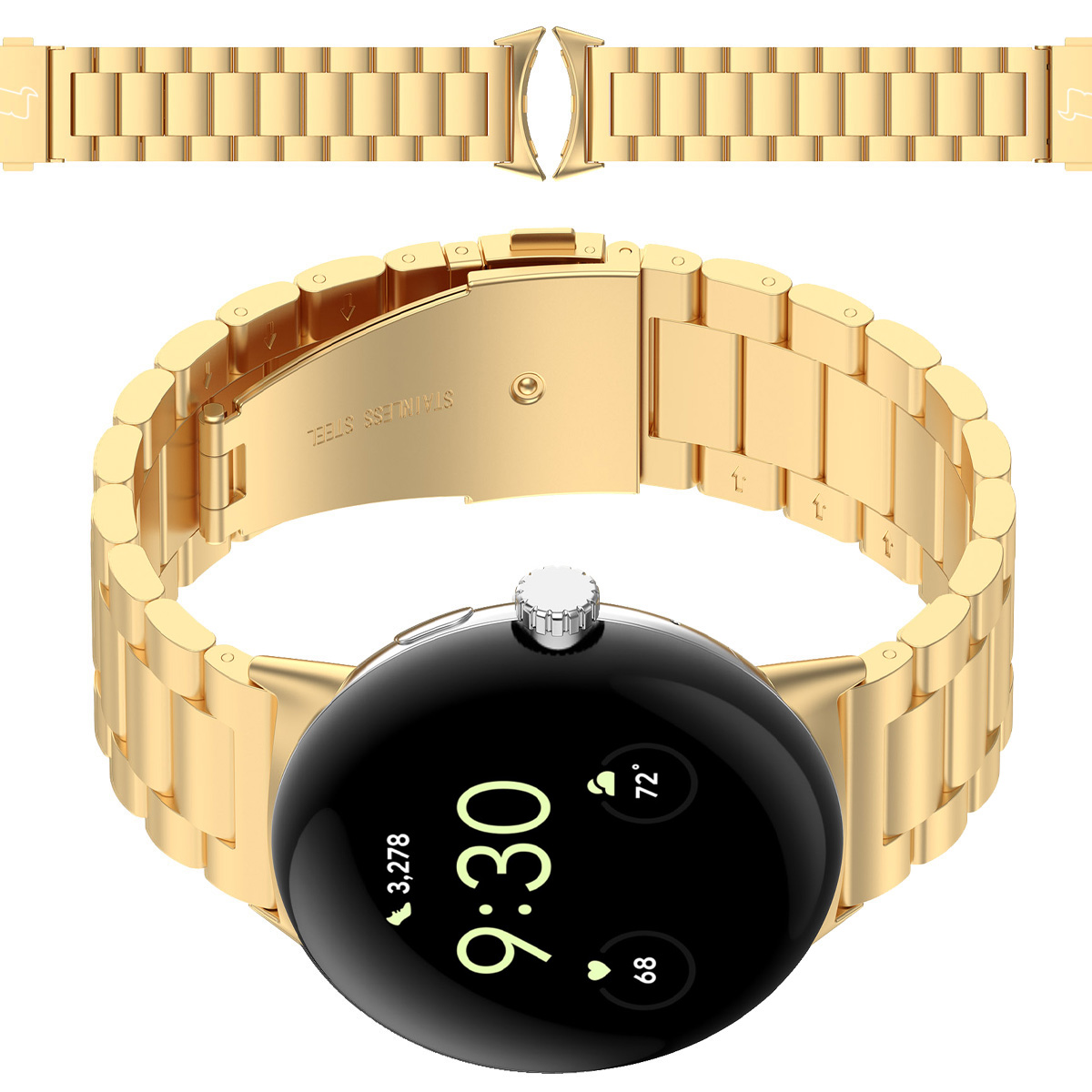 Pasek do zegarka Bizon Strap Watch Aura do Google Pixel Watch 3/4 45 mm