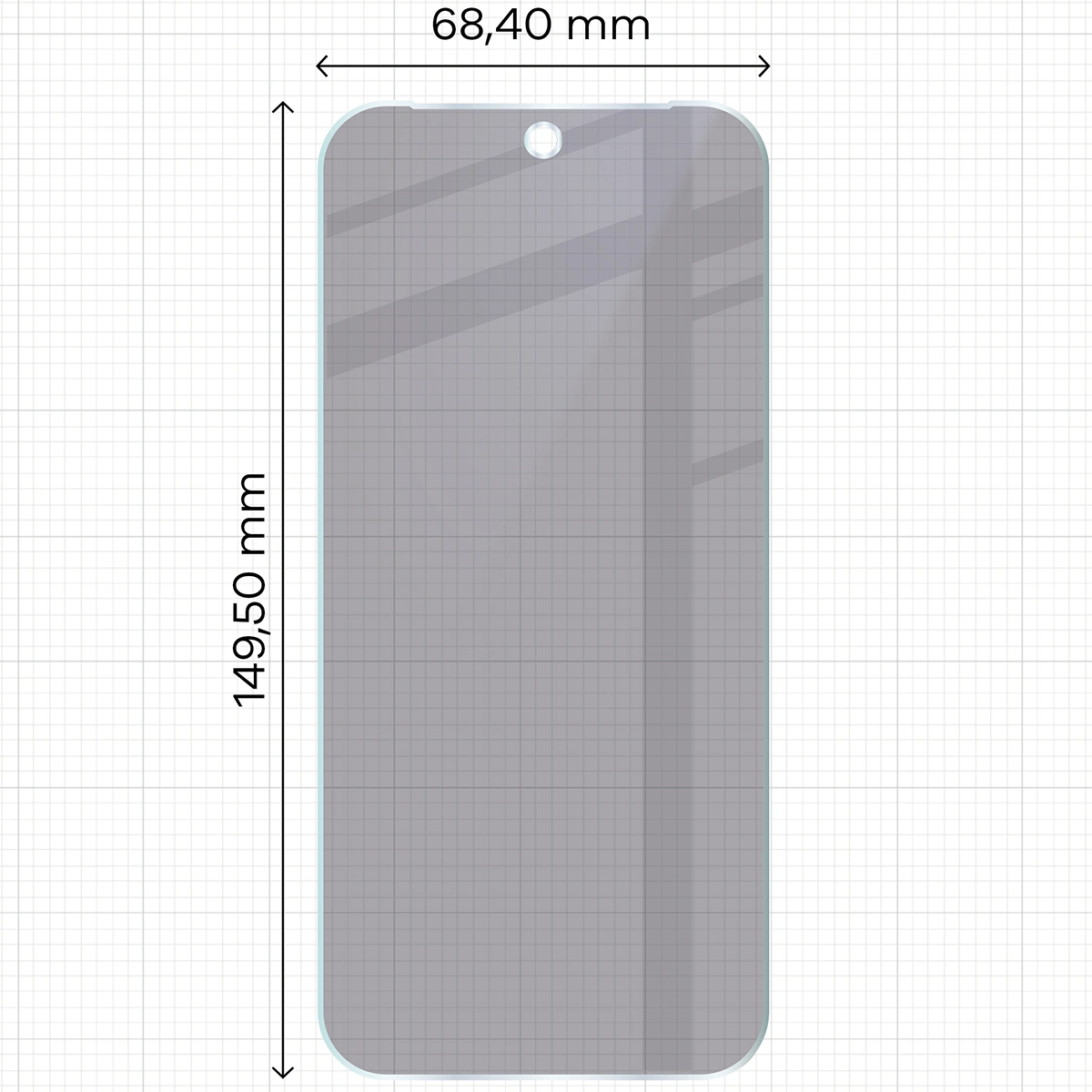 Wymiary szkła Bizon Hybrid Shadow do Google Pixel 10 Pro