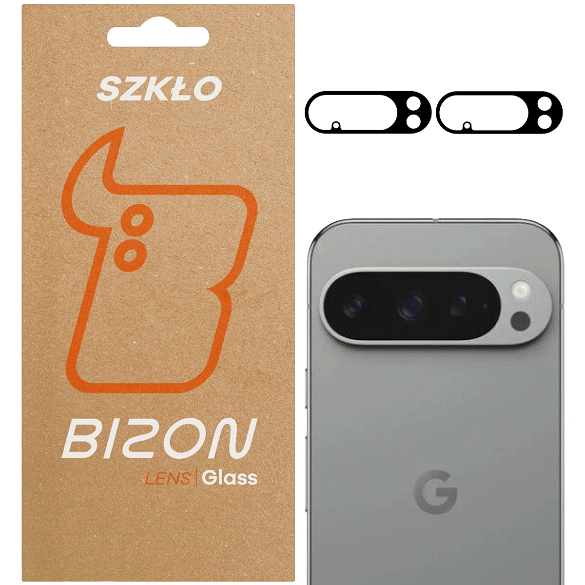 Pudełko i 2 sztuki szkła na aparat Bizon Glass Lens do Google Pixel 10 Pro