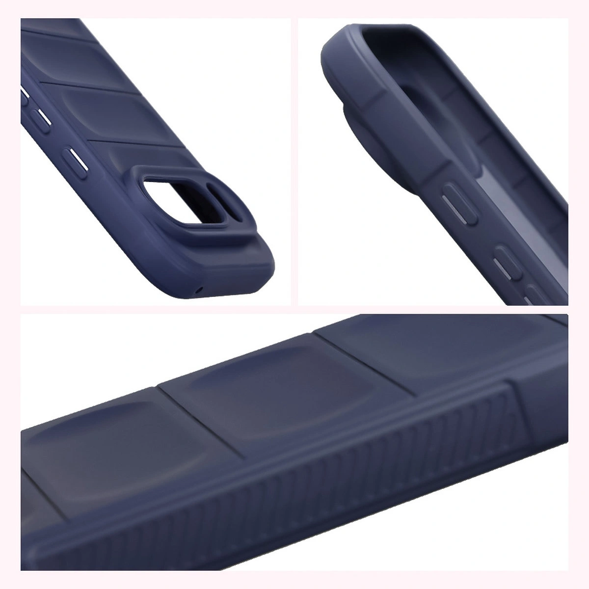 Teksturowane boki i podwyższone krawędzie ekranu i aparatu w etui Bizon Case Tur do Google Pixel 10 / Google Pixel 10 Pro