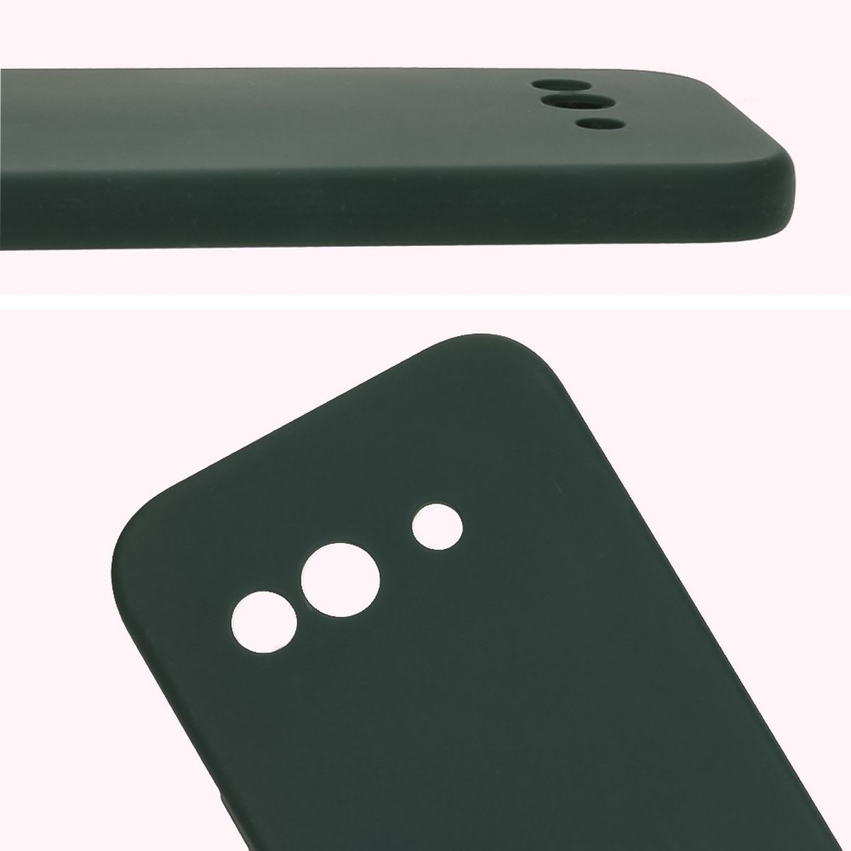 Zbliżenie na wycięcia na obiektywy w etui Bizon Soft Case