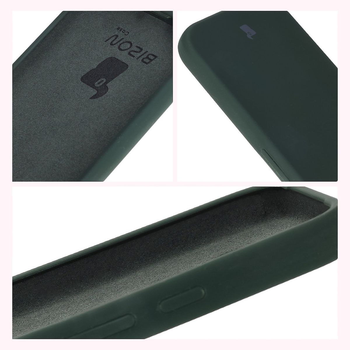 Konstrukcja etui Bizon Soft Case: zintegrowane osłony, podwyższone krawędzie i wyściółka z mikrofibry