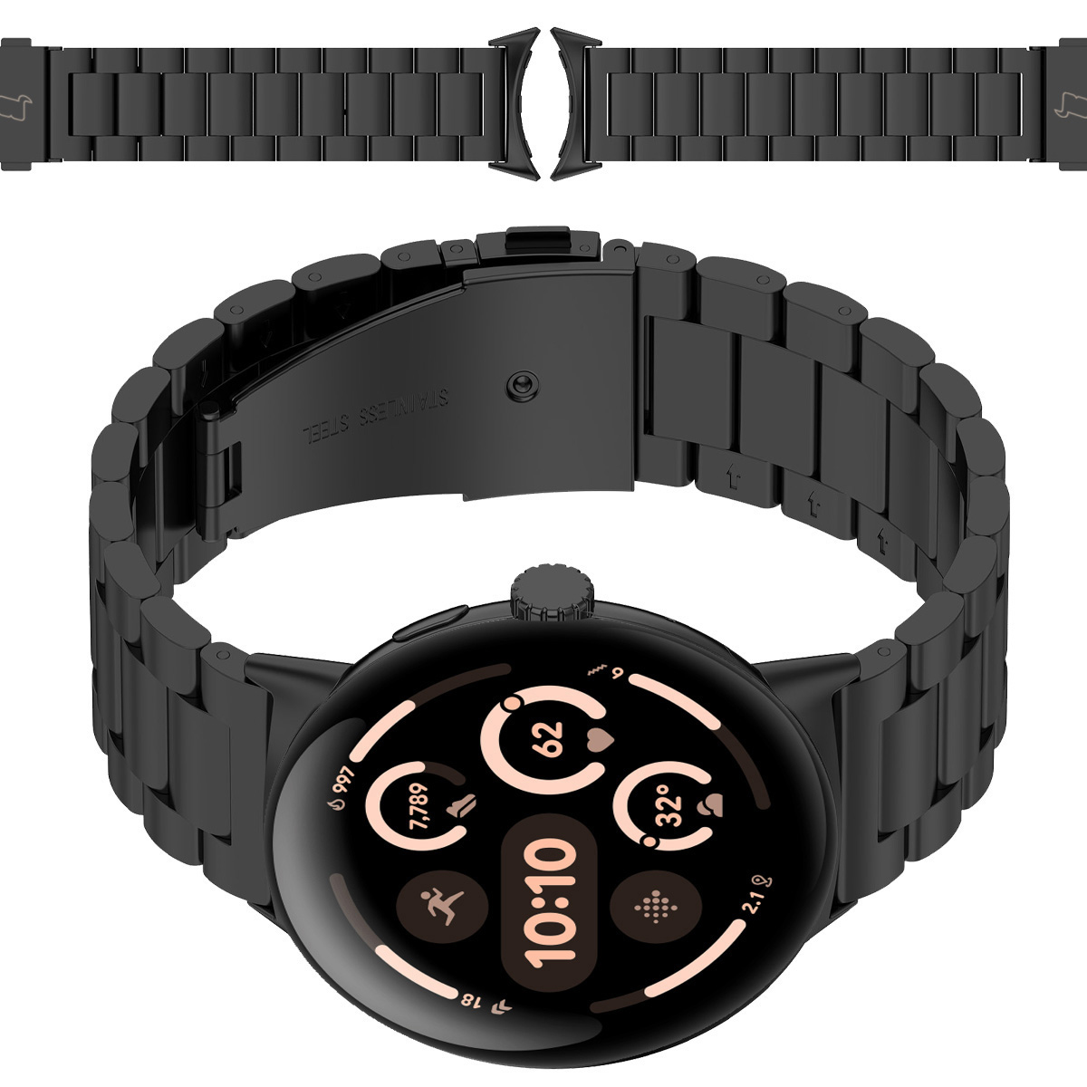 Pasek do zegarka Bizon Strap Watch Aura do Google Pixel Watch 4 41 mm / Google Pixel Watch 3 41 mm / Google Pixel Watch 2 41 mm/ Google Pixel Watch 1 41 mm
