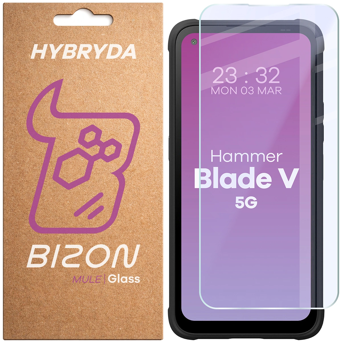 Szkło hybrydowe na ekran Bizon Hybrid Mule do HAMMER Blade V 5G