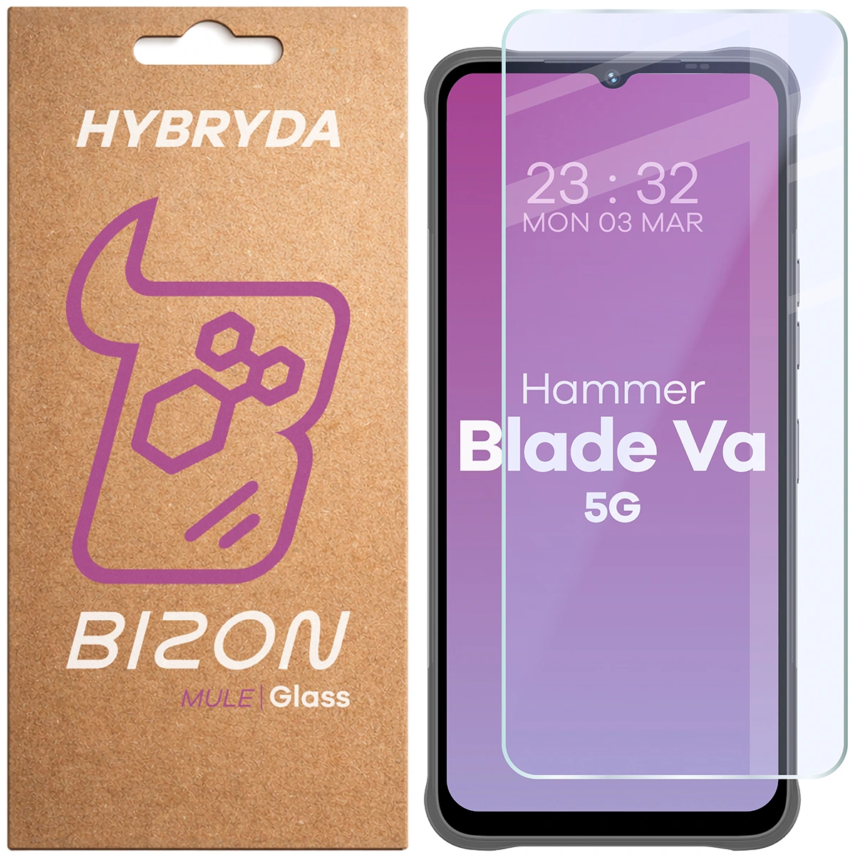 Szkło hybrydowe na ekran Bizon Hybrid Mule do HAMMER Blade Va 5G