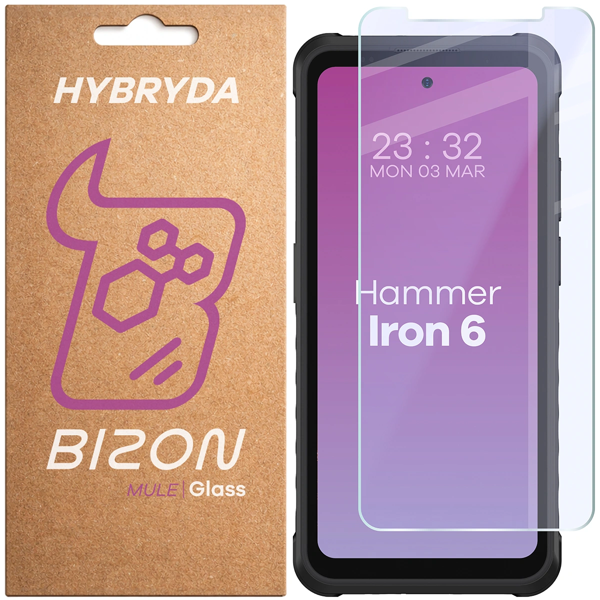 Szkło hybrydowe na ekran Bizon Hybrid Mule do HAMMER Iron 6 5G / Iron 6