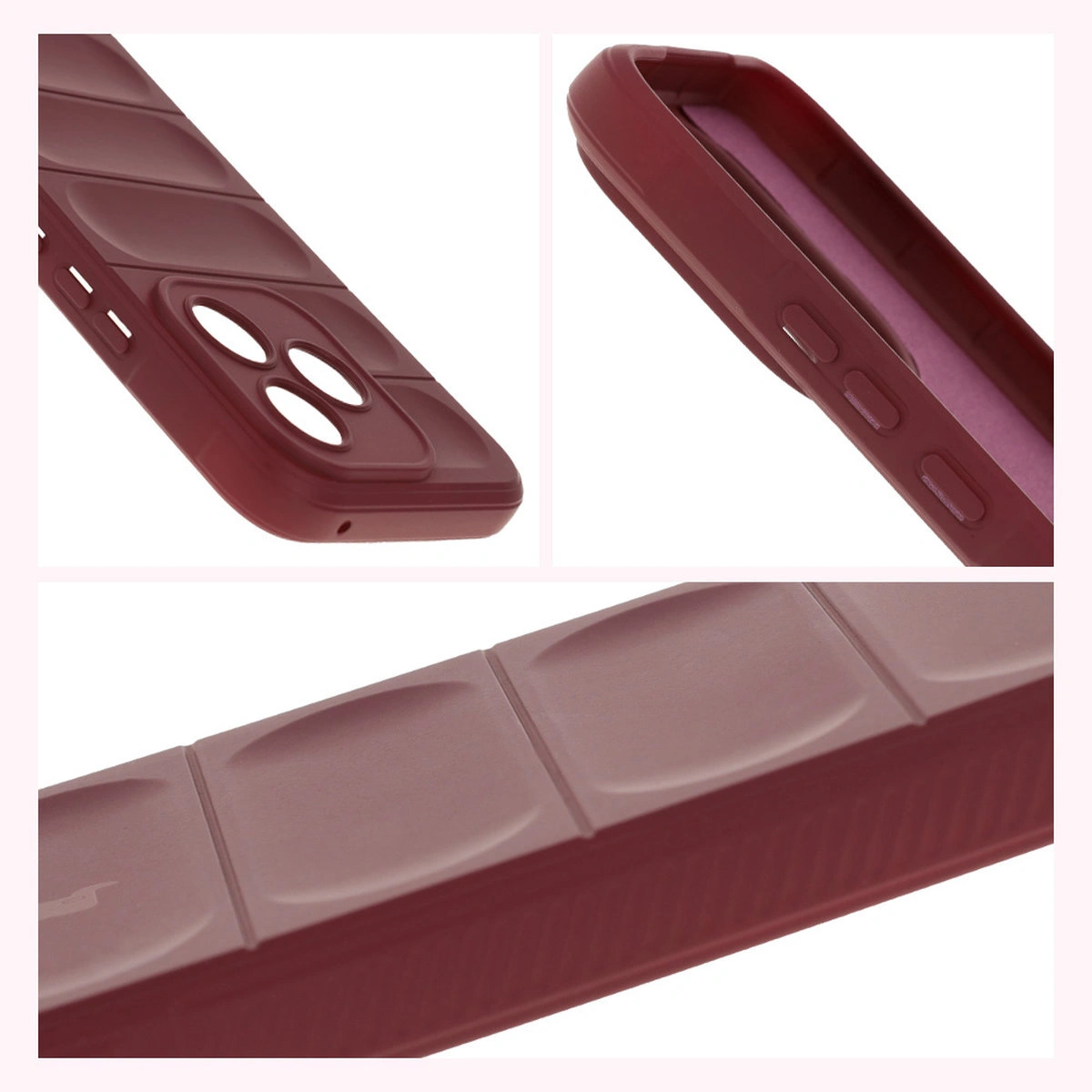 Teksturowane boki i podwyższone krawędzie ekranu i aparatu w etui Bizon Case Tur do Honor 400 Lite 5G