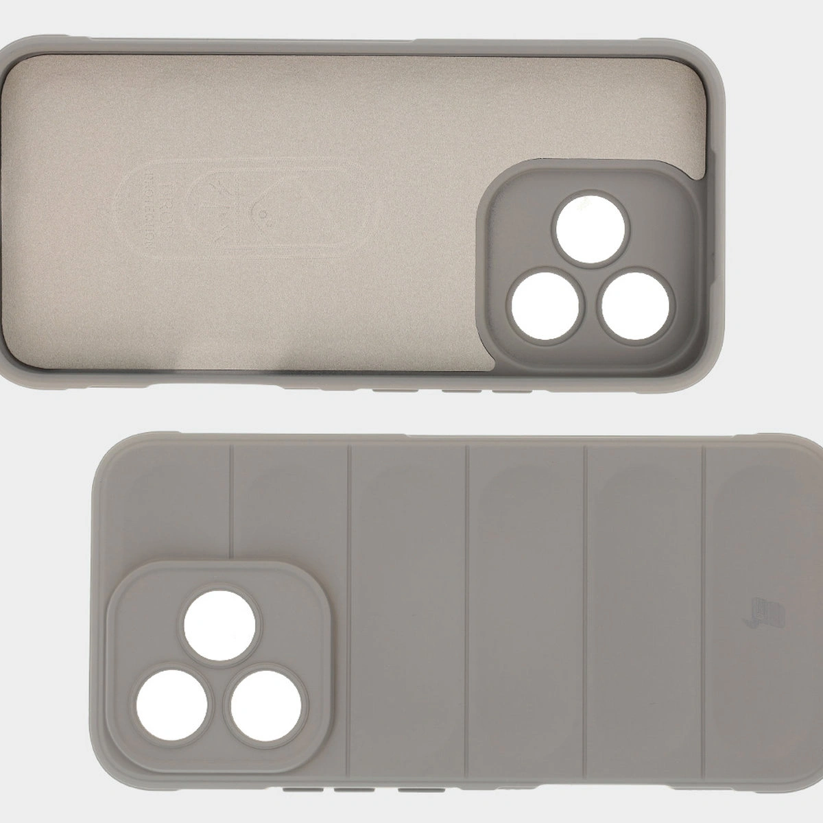 Wyściółka z mikrofibry, wyżłobienia na pleckach i wzmocnione narożniki w etui Bizon Case Tur do Honor 400 Lite 5G