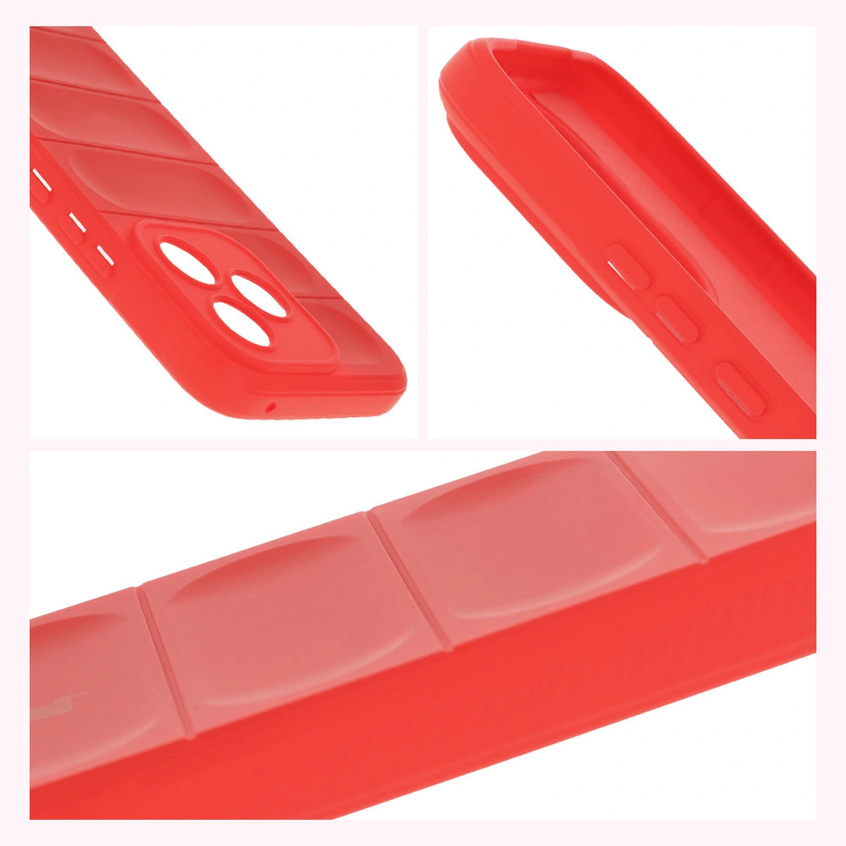 Teksturowane boki i podwyższone krawędzie ekranu i aparatu w etui Bizon Case Tur do Honor 400 Lite 5G