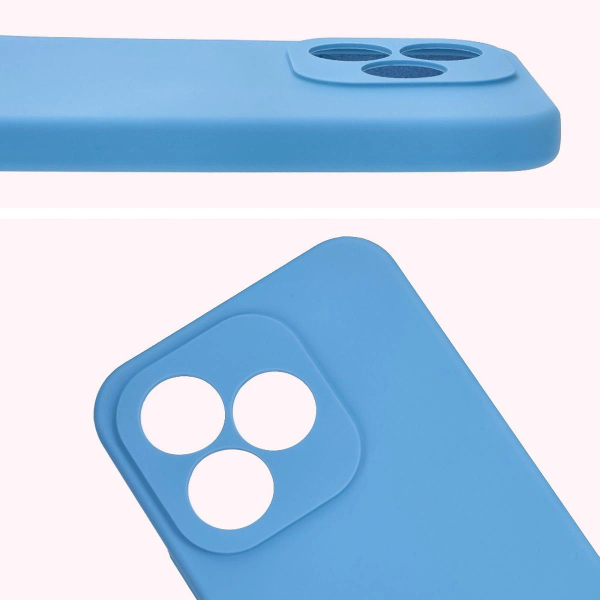 Zbliżenie na wycięcia na obiektywy w etui Bizon Soft Case do Honor 400 Lite 5G