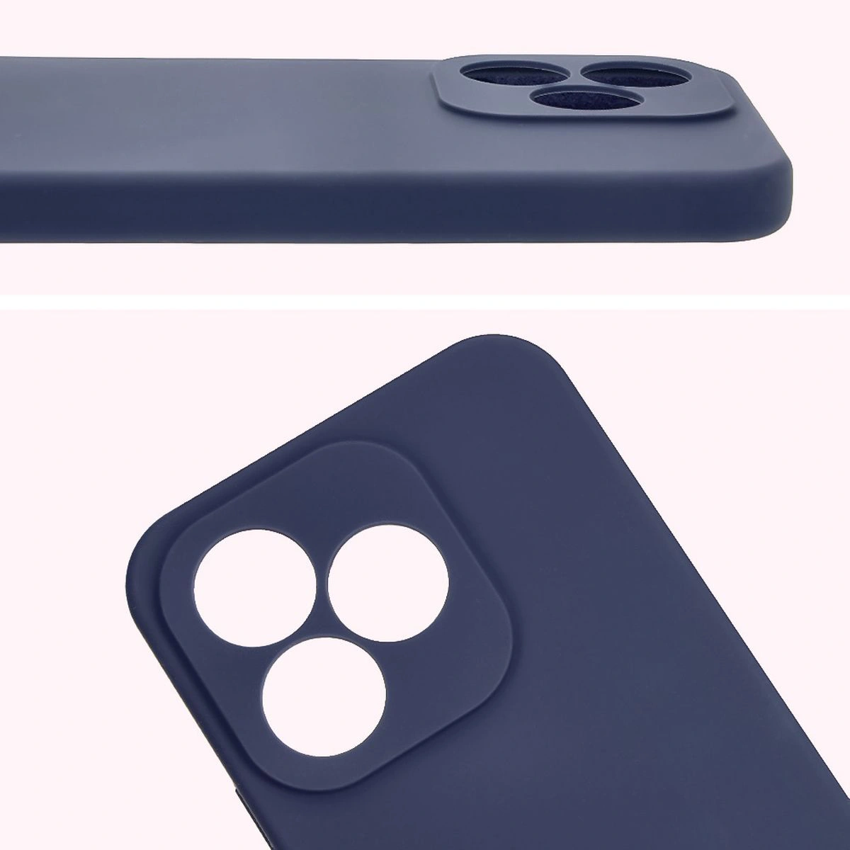 Zbliżenie na wycięcia na obiektywy w etui Bizon Soft Case do Honor 400 Lite 5G